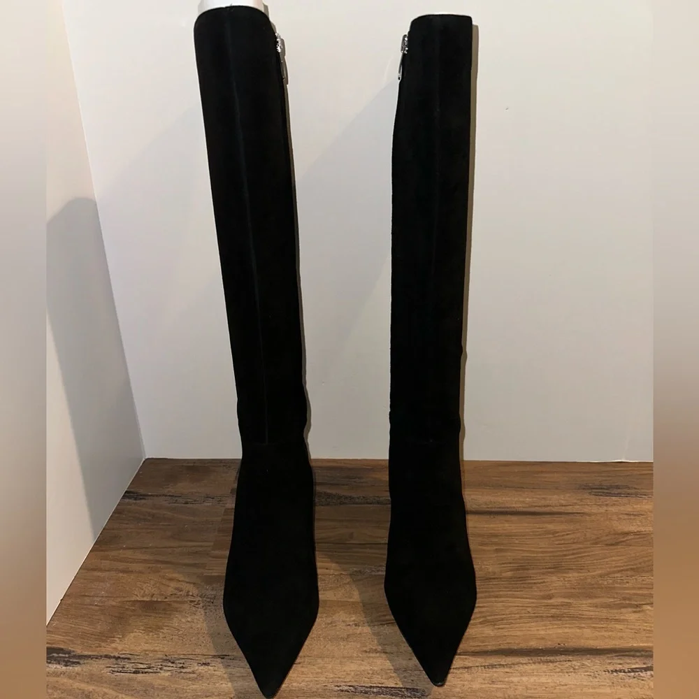 Nine West Women's Somas Tall Kitten Heel Boots 8M